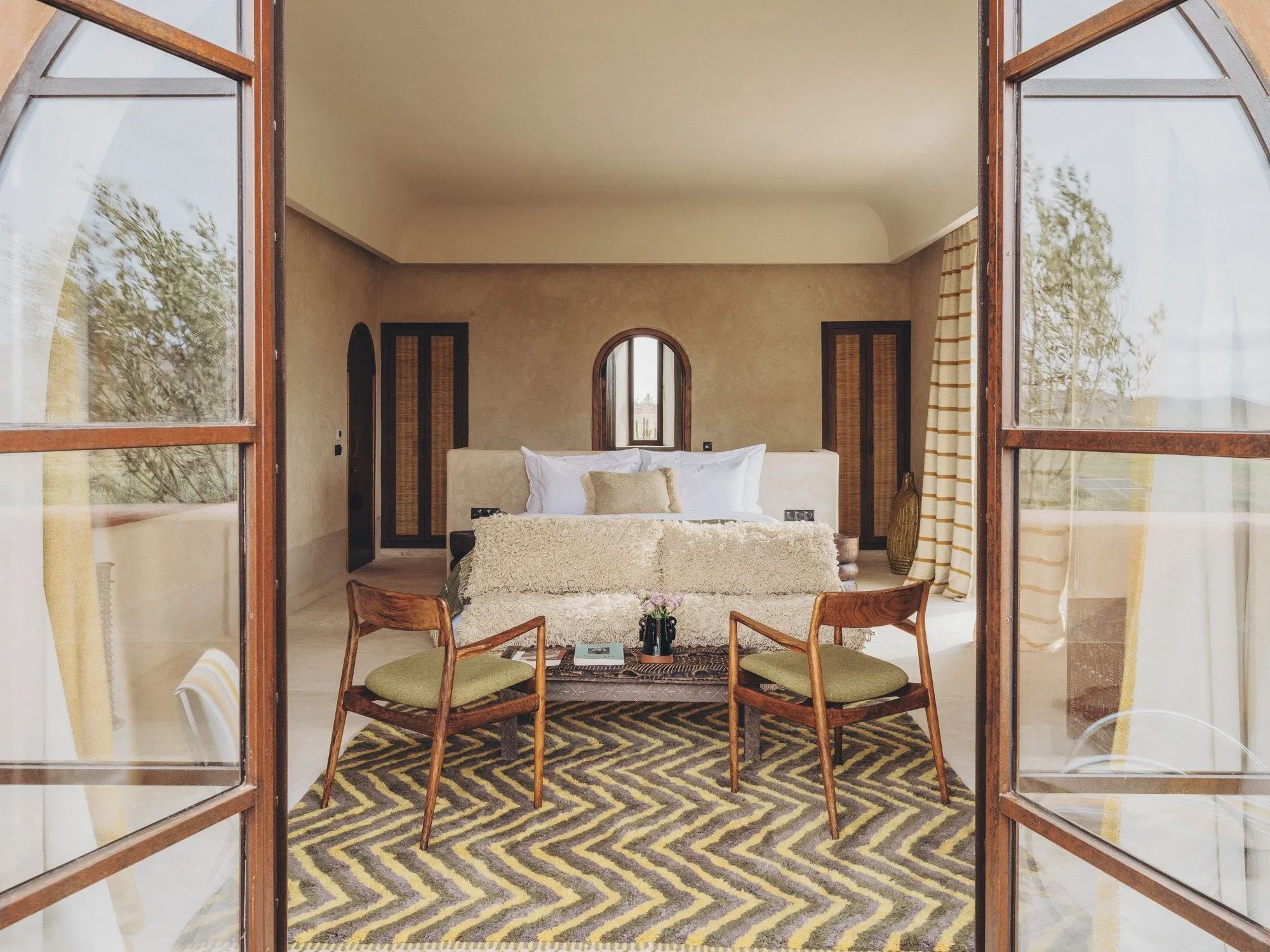 Looking into a Ranch House Rooftop suite from the doorway